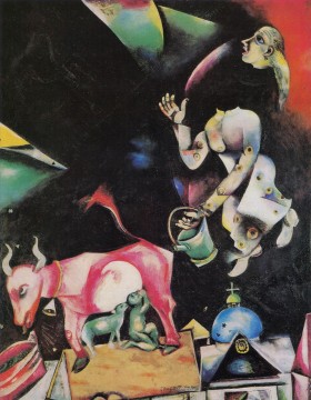 To Russia with Asses and Others contemporary Marc Chagall Oil Paintings